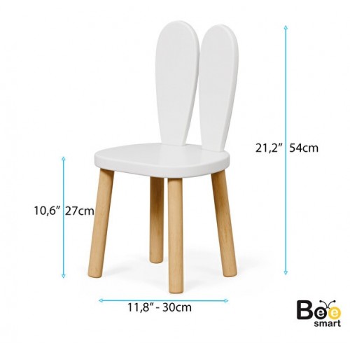 Bee Smart MS-12-P Beyaz Masa Sandalye Seti Paçalı (2 Sandalyeli)